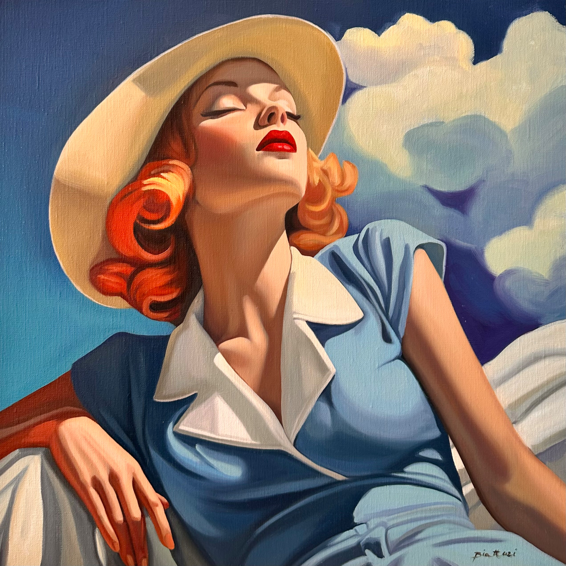 Les Chapeaux — painting by Irina Biatturi
