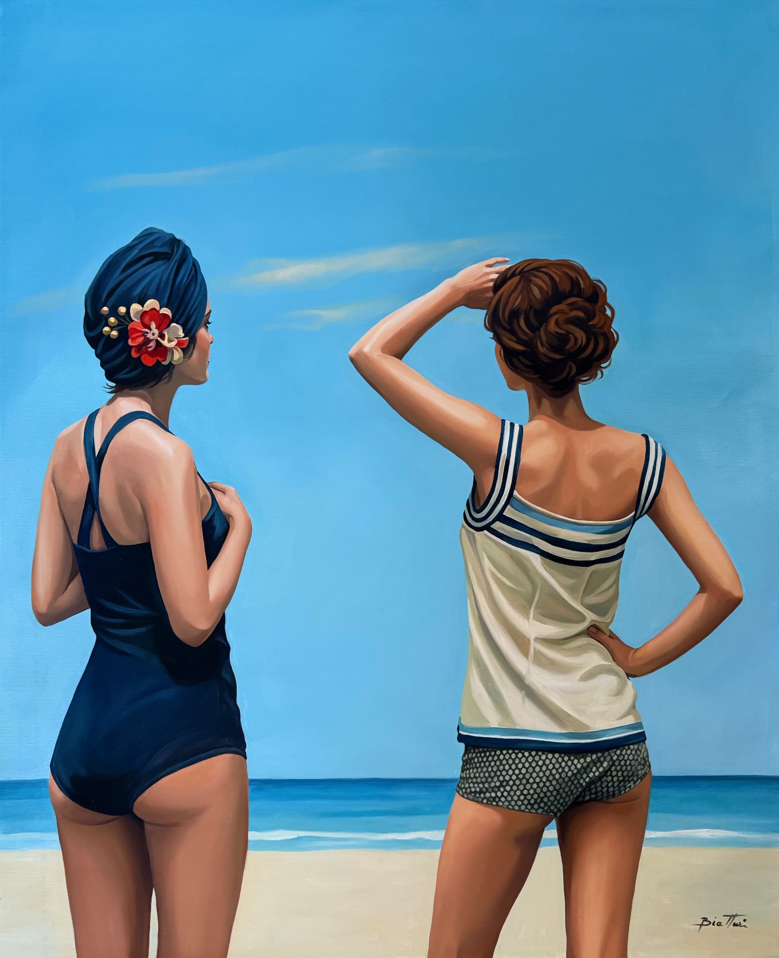 L'Amie Prodigieuse — Huile sur toile, 100 × 81 cm