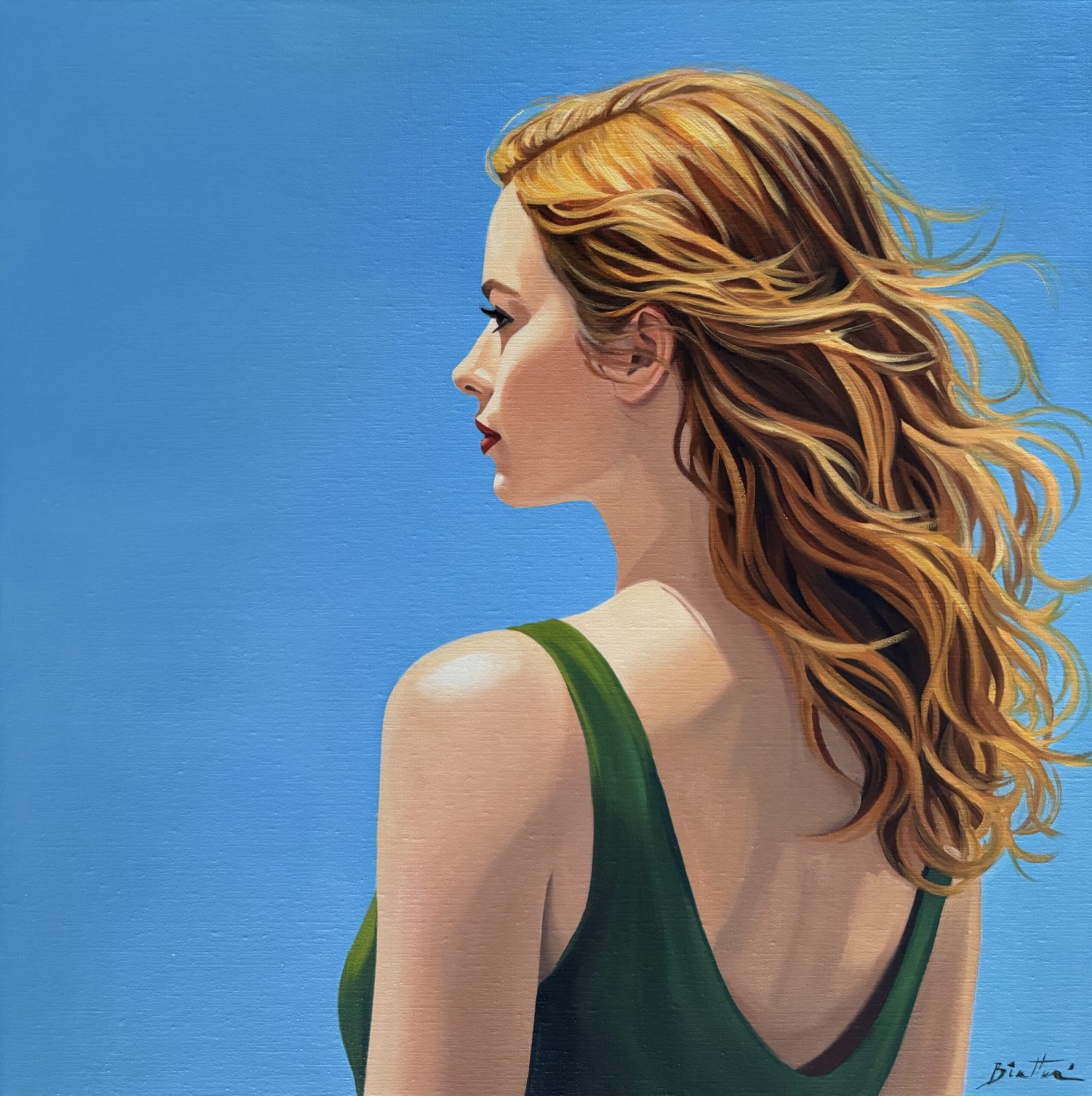 Sans un Nuage — Huile sur toile, 60 × 60 cm, 2026